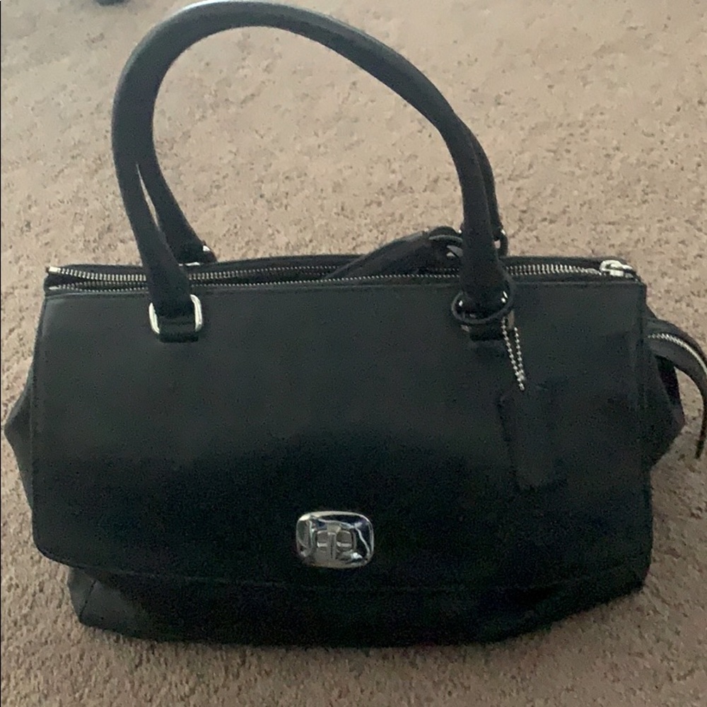 Leather coach purse